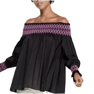 Maje Lafour Smocked Off The Shoulder Top NWOT